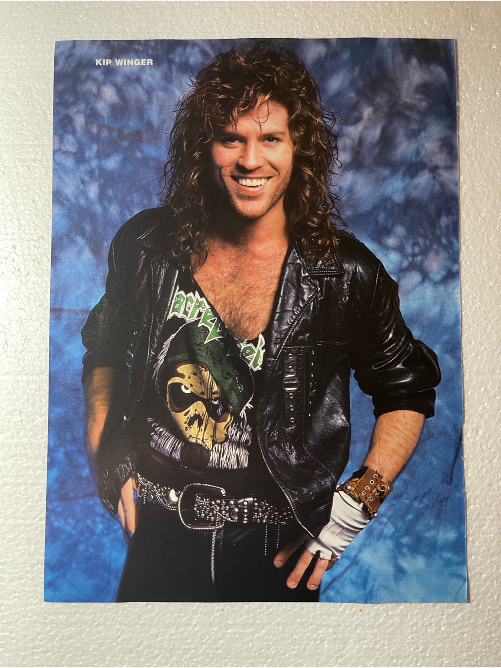 Winger’s Kip Winger pinup. Approximately 8 x 10 inches from Metal Edge magazine.